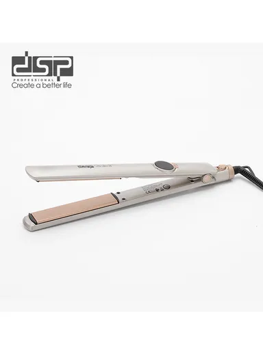 Hair straightener with ceramic-coated aluminium plates, adjustable temperature control, &amp; LCD display 10444 – Beige