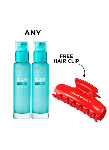 L’Oréal Hydra Genius Dry &amp; Sensitive Skin Duo Bundle with Hair Clip for Free