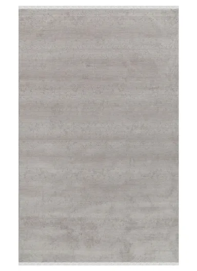 200x290cm Modern Ribbed Textured Area Rug Soft Low-Pile Floor Carpet in Neutral Beige Tone Nevy NV001