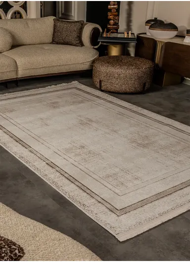 200x290cm Beige Machine-Woven Soft Textured Sitting Room Carpet Cunda CN003
