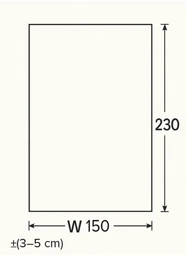 150x230cm Long-Lasting Soft Textured Carpet Cunda CN009