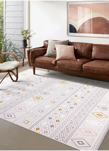 250x350cm Soft &amp; Durable Polypropylene Rug Large Machine-Woven Carpet with Non-Slip Cotton Backing Cunda CN013