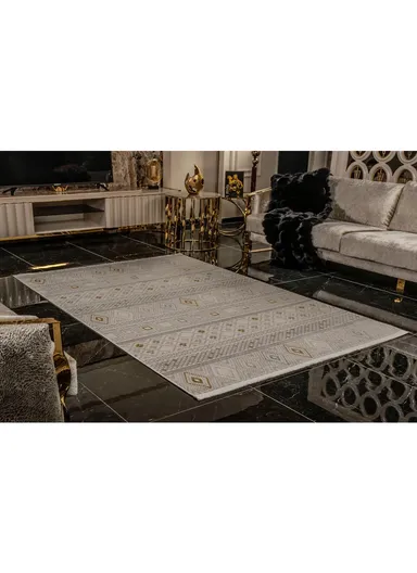 250x350cm Soft &amp; Durable Polypropylene Rug Large Machine-Woven Carpet with Non-Slip Cotton Backing Cunda CN013