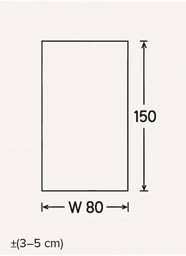 80x150cm Elegant Cream Runner Rug, Machine-Woven Durable Carpet for Living Room &amp; Entryway Amorf AR001