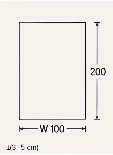 100x200cm Geometric Cream Runner Rug, Machine-Woven Soft Textured Carpet Amorf AR005