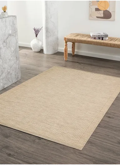 100x300cm Machine-Woven Flatweave Rug Durable Textured Area Carpet with Structured Grid Design and Synthetic Backing Bohemia BH005