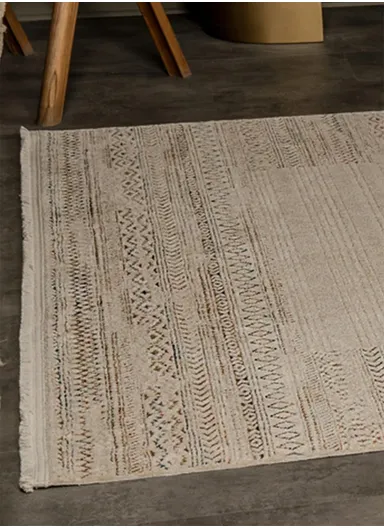 100x200cm Modern Low-Pile Dust-Free Synthetic Rug with Color Accents Hola HL007