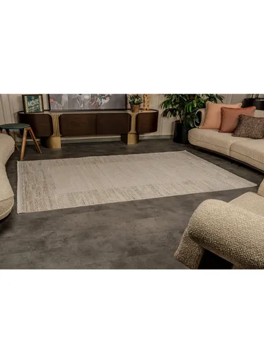 100x300cm Modern Low-Pile Dust-Free Synthetic Rug with Color Accents Hola HL007