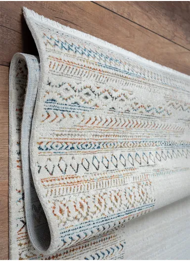 200x290cm Modern Low-Pile Dust-Free Synthetic Rug with Color Accents Hola HL007