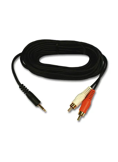 1.5 Meter Cable 3.5mm Audio Jack to 2x RCA Stereo C31 – Black