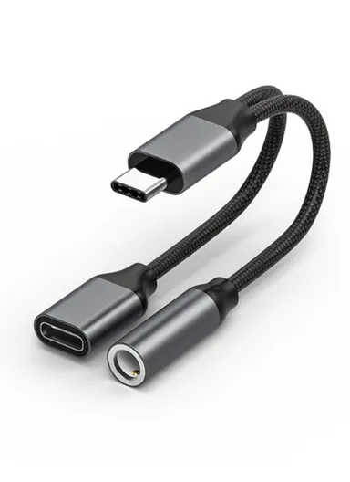 2-in-1 USB-C to 3.5mm headphone and charger adapter C86B