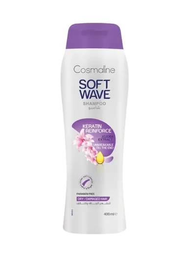 400ml Soft Wave Keratin Cure Shampoo for dry and damaged hair
