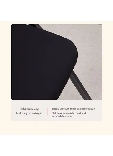 3 Pcs Foldable Ergonomic Mesh Training &amp; Conference Chair Set with Fixed Armrests B05 (W51 x D50 x H86)cm - Black