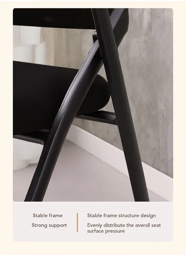 3 Pcs Foldable Ergonomic Mesh Training &amp; Conference Chair Set with Fixed Armrests B05 (W51 x D50 x H86)cm - Black