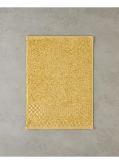 Border Check 100% Cotton Hand Towel 30x40 cm Yellow