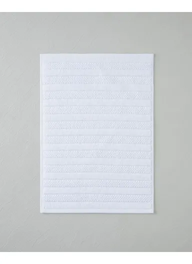 Sandy Stripe Cotton Hand Towel 30x45 cm White