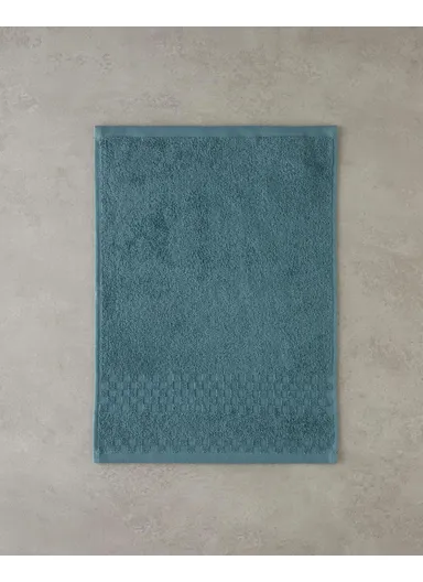 Border Check 100% Cotton Hand Towel 30x40 cm Petrol