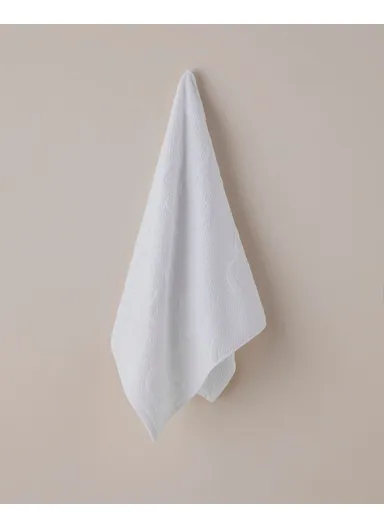 Velvet Bloom 100% Cotton Face Towel 50x80 cm White