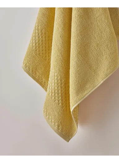 Border Check 100% Cotton Bath Towel 70x140 cm Yellow
