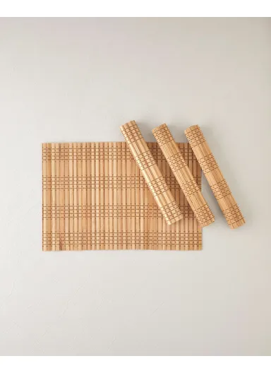 Breeze Bamboo 4-Piece Placemat Honey