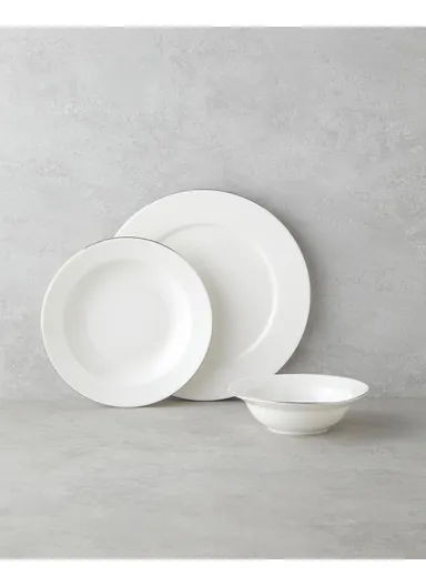 Parma Porcelain Dinner Set 12 Pieces for 4 People Silver