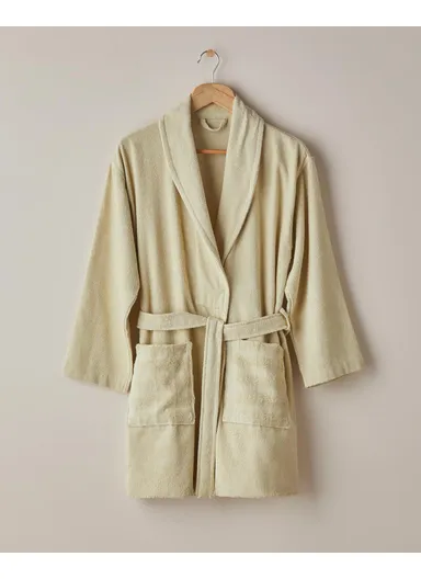Bubble Cotton Bathrobe S-M Light Green