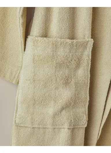 Bubble Cotton Bathrobe S-M Light Green