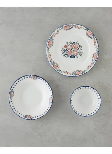 Pixel Porcelain Dinner Set 12 Pieces for 4 People Colorful