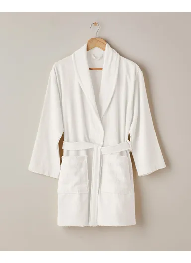 Bubble Cotton Bathrobe S-M Ecru