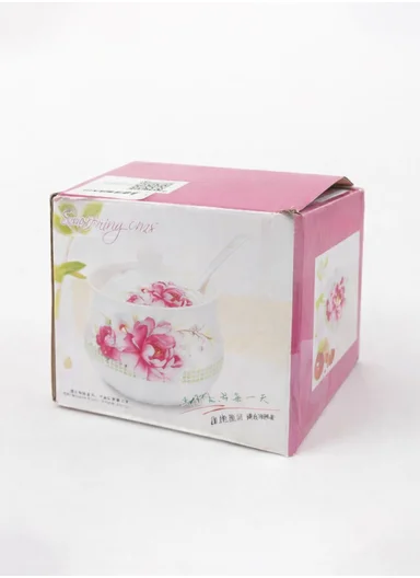 MultiPurpose Elegant Rose Design Bowl With Lid (D8 x H11)cm