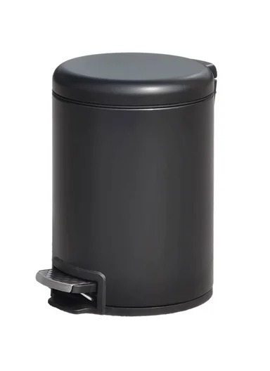 12L Light Luxury Stainless Steel Pedal Garbage Bin With Soft-Close Lid G74-Q5 – Black