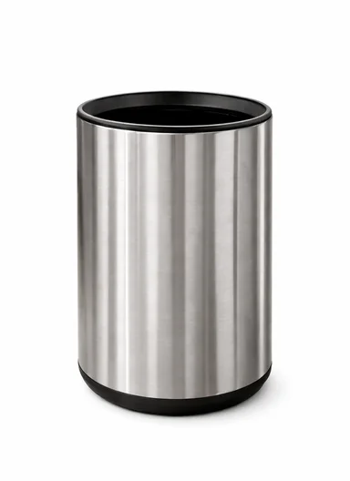9L Light Luxury Open-Top Stainless Steel Garbage Bin (D20 x H29)cm G74-Q7-H - Silver
