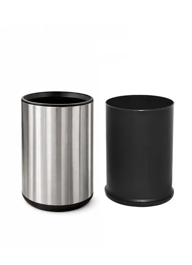 9L Light Luxury Open-Top Stainless Steel Garbage Bin (D20 x H29)cm G74-Q7-H - Silver