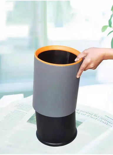 9L Light Luxury Open-Top Stainless Steel Garbage Bin (D20 x H29)cm G74-Q7-H - Silver