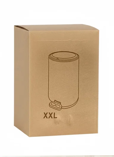 20L Modern Stainless Steel Pedal Trash Bin With Inner Bucket GK-003 - Black