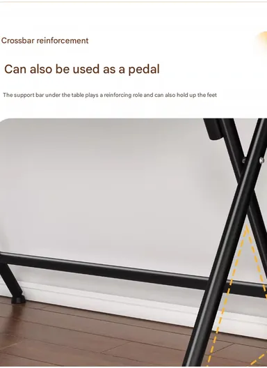 Folding Computer Desk, Workstation &amp; Study Table with Upper Shelf, Space-Saving Folding Design YM123 (W80 x D55 x H98)cm - Oak