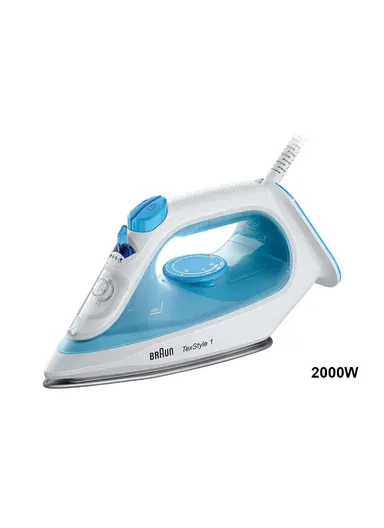 Braun Steam Iron, 2000W, 120g Steam Shot per Minute, Super Ceramic Soleplate, Self Clean, Anti Drip, 220ML Water Tank, Water Spray
