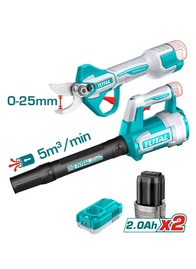 2-Pcs Cordless Combo Kit, 16V Brushless Gauge Straight Shear &amp; Blower TOSLI250385