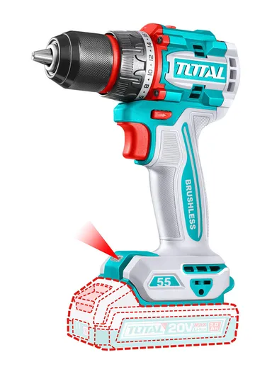 20V Compact Brushless Cordless Drill Li-ion 55Nm TDLI205581
