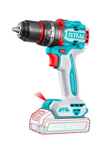 20V Compact Brushless Cordless Impact Drill Li-ion 66Nm TIDLI206681