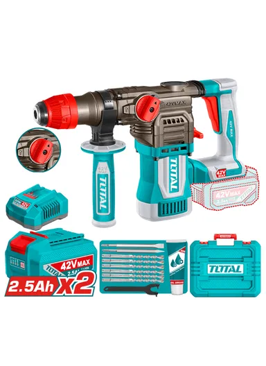 42V Cordless Rotary Hammer with Two 2.5Ah Batteries &amp; Charger TRHLI422882