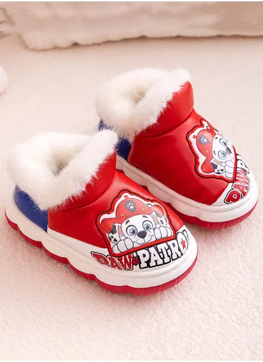 Anti-Slip Warm Kids Boots with Flees Linning &amp; Shoe Collar - Red