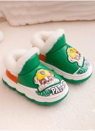 Anti-Slip Warm Kids Boots with Flees Linning &amp; Shoe Collar - Green