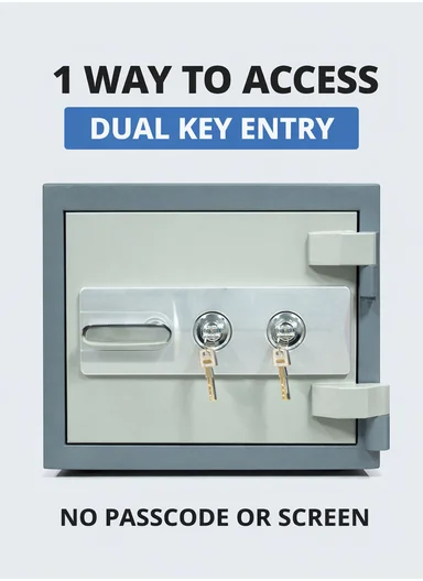 57Kg (W45 x D40 x H42)cm Dual Key Pry-Resistant Thick Heavy Walls Safe Box K3-400