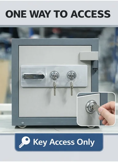 68Kg (W45 x D45 x H52)cm Dual Key Pry-Resistant Thick Heavy Walls Safe Box K3-520