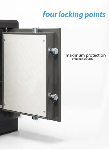 46Kg (L39 x W34 x H47)cm Digital Keypad Heavy Duty Steel Security Safe with 4-Latch Locking System &amp; White Leather Interior K1-450