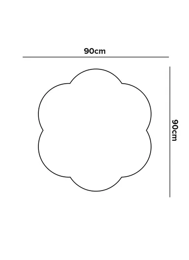 90x90cm Anti-Slip Modern Shaggy Mat With Long Hair - Orange