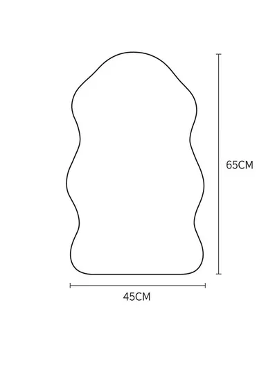 45x65cm Anti-Slip Modern Shaggy Mat With Long Hair - Carrot Orange