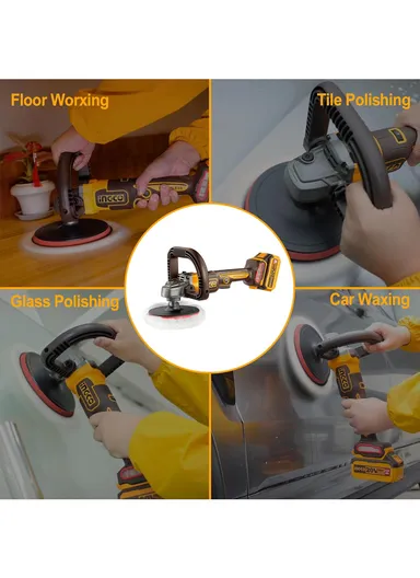 180mm Cordless Rotary Polisher Car Polisher with 4.0Ah Battery &amp; Charger APLI20181