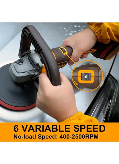 180mm Cordless Rotary Polisher Car Polisher with 4.0Ah Battery &amp; Charger APLI20181
